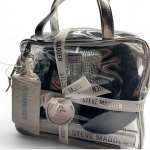 Steve Madden Silver Travel Set